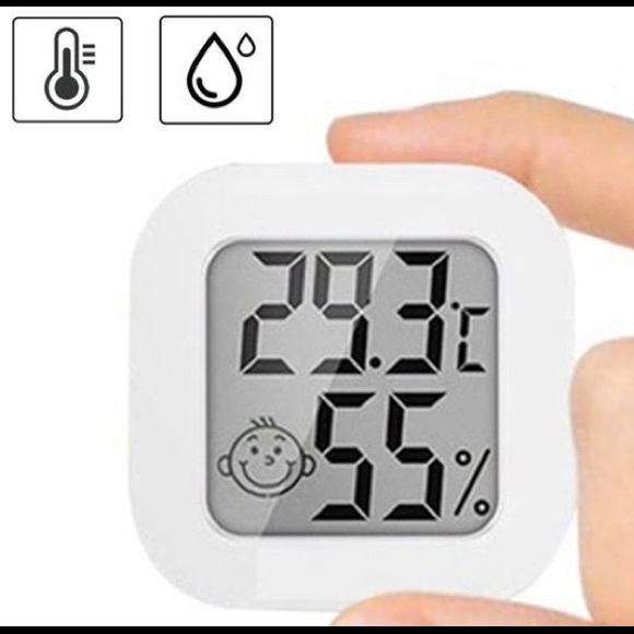 Mini Thermometer (Celsius) and Hygrometer for Indoors Multi-Function White - Picture 6 of 11